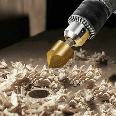 6pcs Countersink Drill Bit Crosshole Cutting Tool Drill Bits Metal Drilling AU