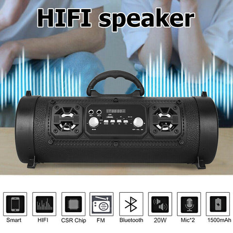 Portable Wireless Bluetooth Speakers Stereo Bass USB/TF/ Radio Outdoor Subwoofer
