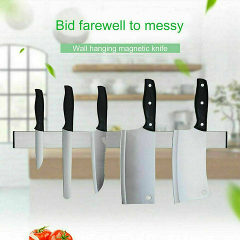 Magnetic Knife Rack Holder Stainless Steel Knives Tool Shelf Magnet 40/50cmMEL