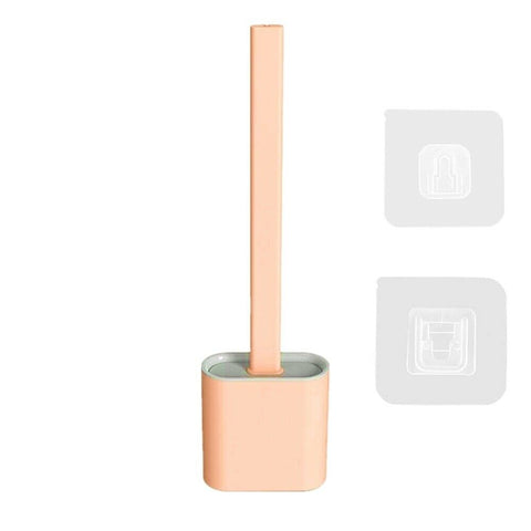 Bathroom Silicone Bristles Toilet Brush with Holder Creative Cleaning Brush Set