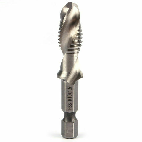 6X HSS Hex Shank Tap Drill Bits Metric Thread Screw Compound Tapping Set Tool AU