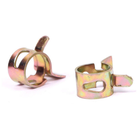 100pcs Steel Spring Clip Hose Clamps 6-22mm Adjustable Range Worm Gear Stainless