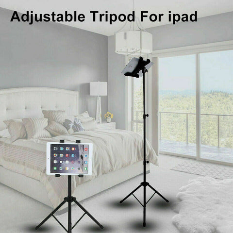 Floor iPad and Tablet Tripod Stand Carrying for iPad 7-12 inch Tablets