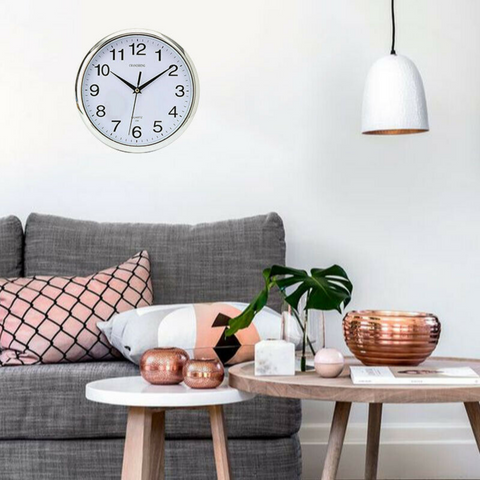 Quartz Wall Clock Round Square Wall Clock Silent Non-Ticking Battery Operated