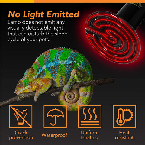 Infrared Ceramic Heat Lamp Bulb Reptile Pet Chicken Snake Brooder Home Incubator
