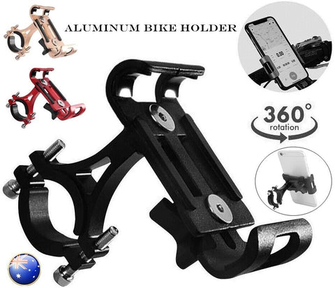 360° Aluminum Motorcycle Bike Bicycle Holder Handlebar Cell Phone GPS MTB Mount