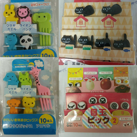 36PCS Kids' Animal Forks Decor Mini Food Lunch Box Accessory Fruit Picks Tool