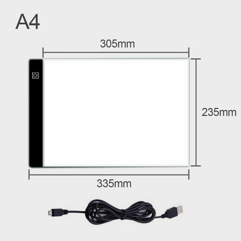 A4 LED Light Box Tracing Drawing Board Art Design Pad Copy Lightbox Day & Light