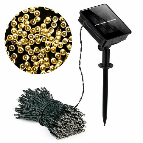 100/200/500 LED Solar Fairy String Lights Outdoor Garden Christmas Party Decor