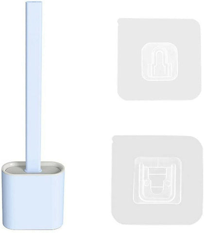 Bathroom Silicone Bristles Toilet Brush with Holder Creative Cleaning Brush Set