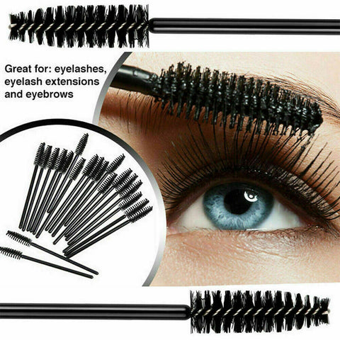 500pcs Disposable Mascara Wands Eyelash Brush Applicator