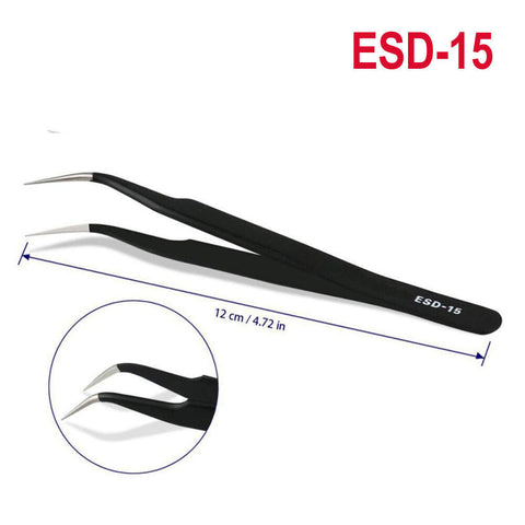 6 Pcs ESD Anti-Static Tweezer Set Tweezers Maintenance Tool Stainless Steel AU