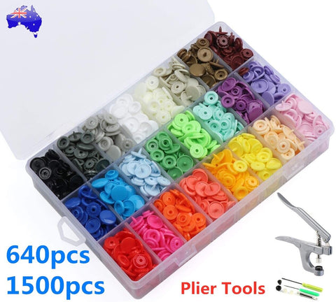 T5 KAM Plastic Snaps Fastener Buttons Press Stud Size 20 Poppers Plier Kits Set