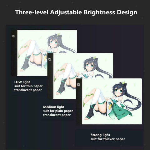 A4 LED Light Box Tracing Drawing Board Art Design Pad Copy Lightbox Day & Light