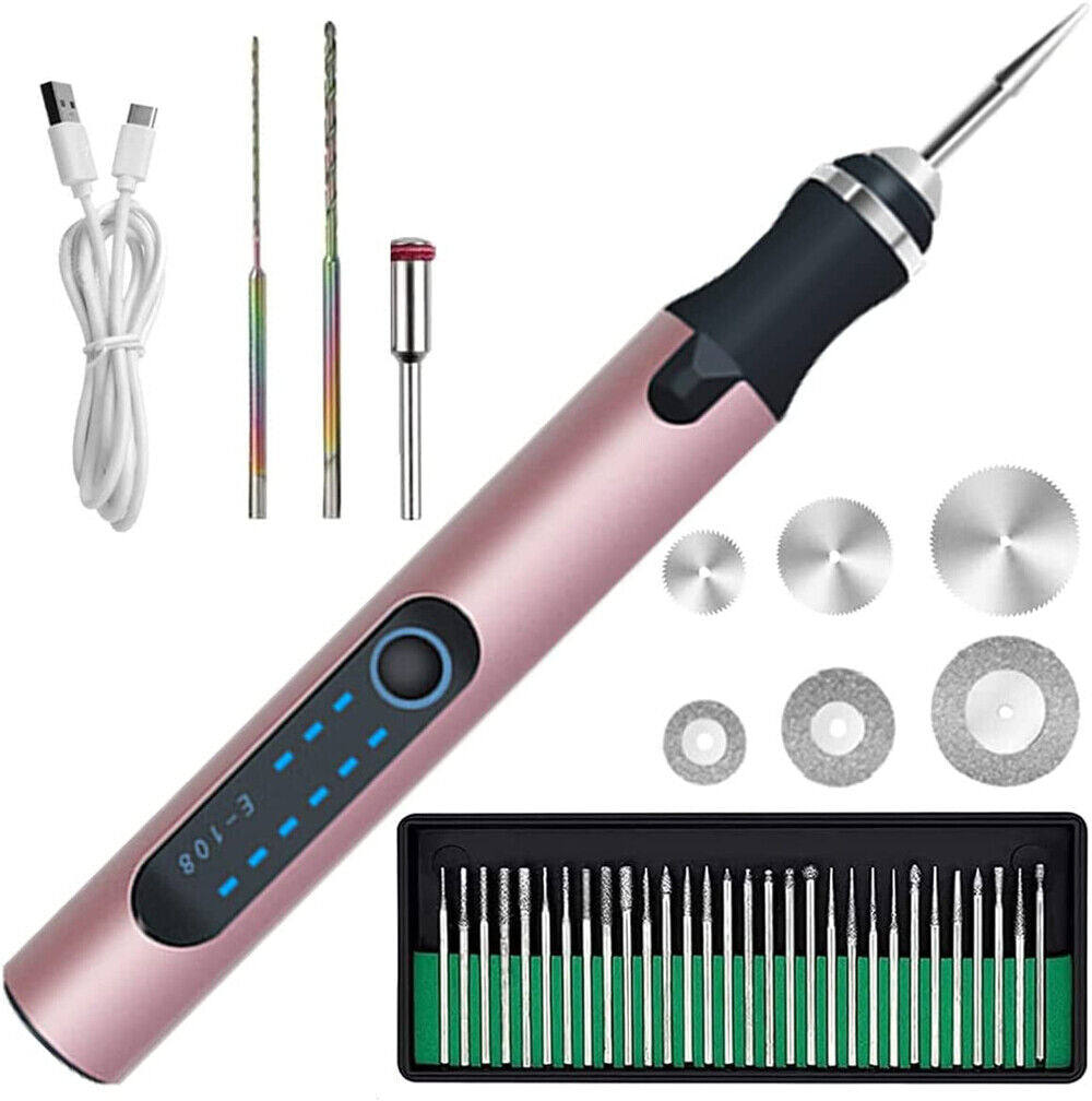 Electric Micro Engraver Pen Tip Engraving Cordless Metal Jewelry Wood Glass Tool
