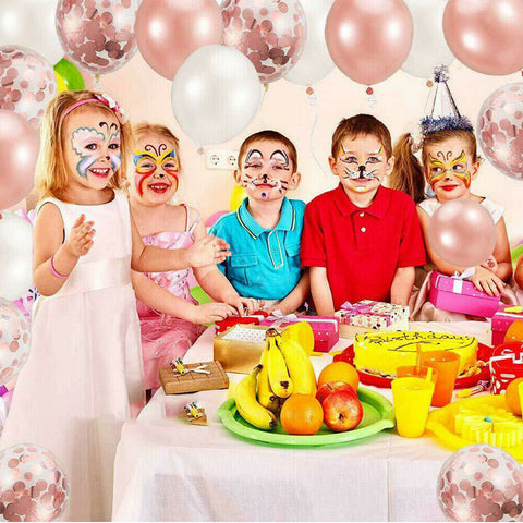 AU 20pcs Rose Gold Confetti Balloons For Birthday Marriage Party Decoration GIFT