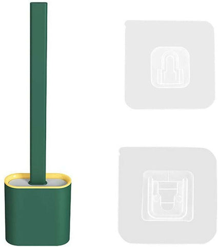 Bathroom Silicone Bristles Toilet Brush with Holder Creative Cleaning Brush Set