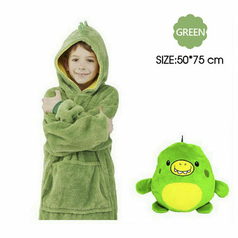 KIds Blanket Hoodie Comfy Ultra Plush Sweatshirt Hug Warm Fleece With Hooded AU