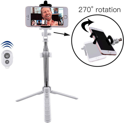 Unipod Selfie Stick Handheld Tripod Bluetooth Shutter Remote For Phone Universal