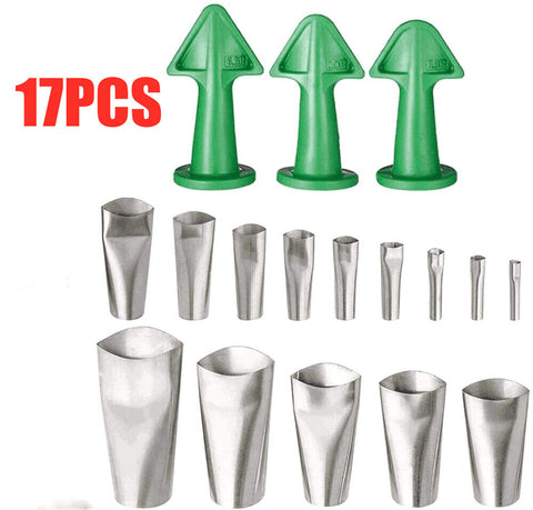 14/17/19PCS Caulking Tool Scraper Nozzles Spatulas Filler Spreader Sealant
