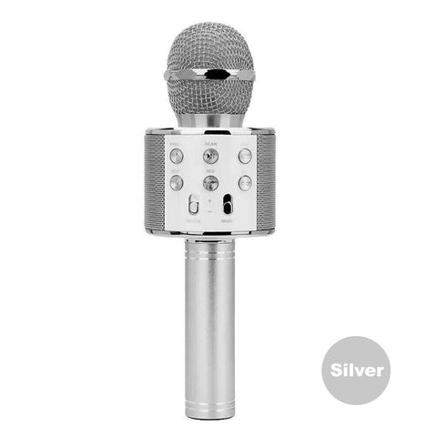 Karaoke Microphone Speaker Wireless Bluetooth Handheld Mic USB Player KTV WS858