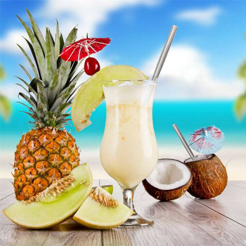 5 sets Reusable Collapsible Stainless Steel Straws Metal Straw+Brush Value Set