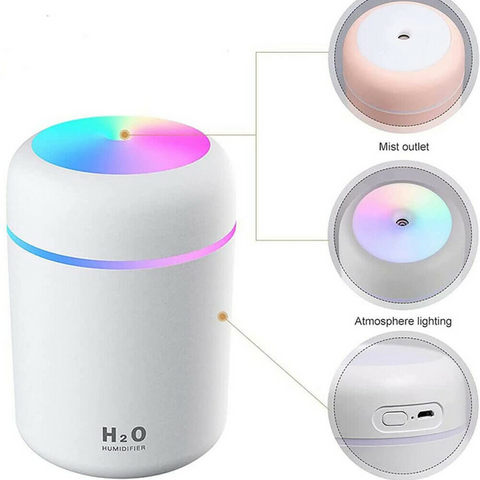 Car Air Purifier USB Diffuser Aroma Oil Humidifier Mist Led Night Light Home