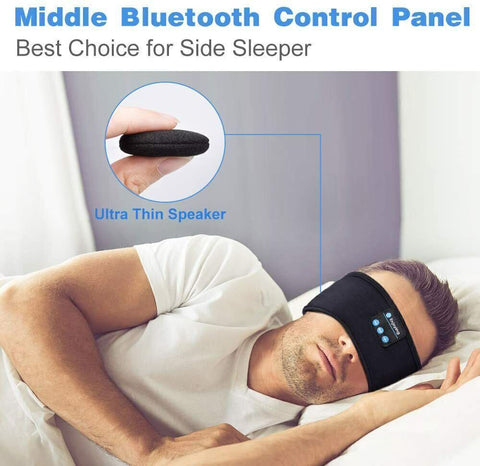 Wireless Bluetooth 5.0 Stereo Eye Mask Headphones Earphone Sleep Music Headband