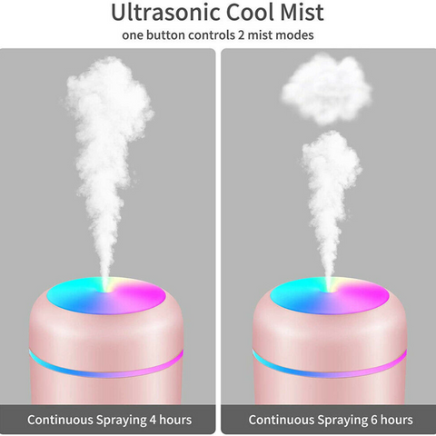 Car Air Purifier USB Diffuser Aroma Oil Humidifier Mist Led Night Light Home