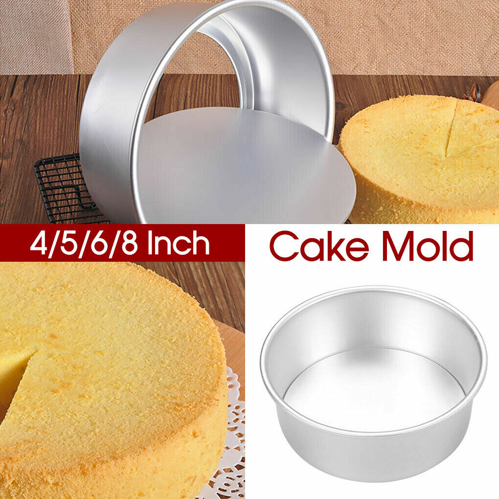 4/5/6/8 Inch Cake Mould Round DIY Cakes Pastry Mould Baking Tin Pan Reusable AU