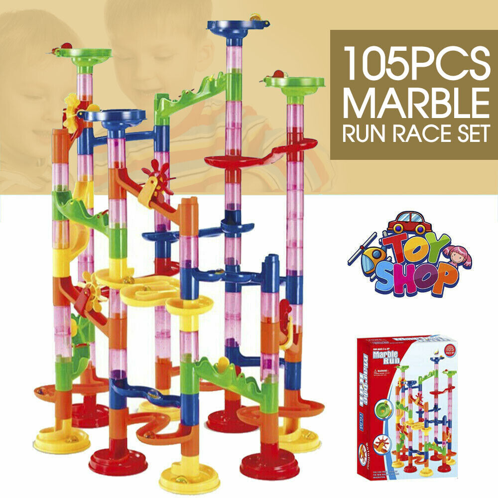 105Pcs Marble Run Race Construction Maze Ball Track DIY Building Block Kids Toy