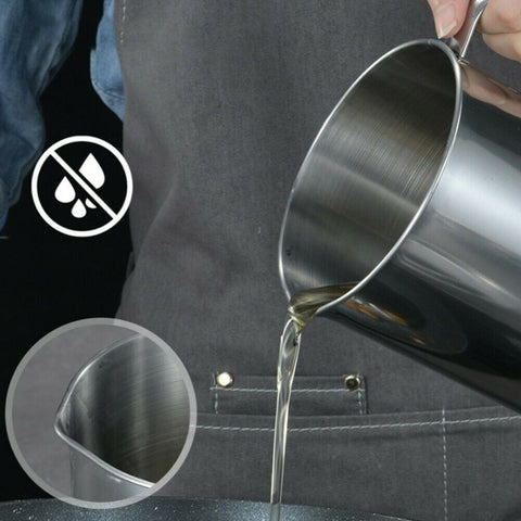 1.8L Stainless Steel Oil Filter Pot Cooking Soup Grease Strainer Separator AU