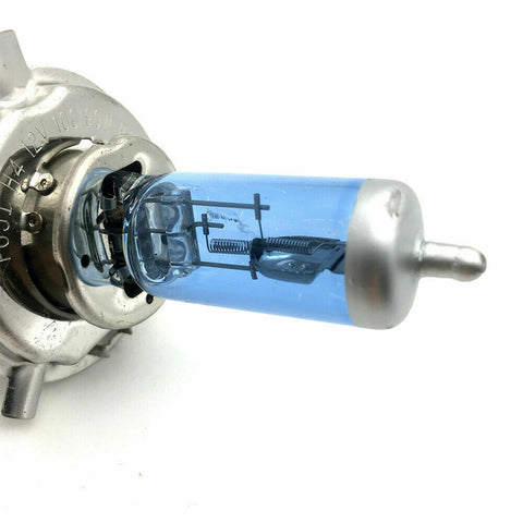 H4 HEADLIGHT GLOBES CAR LIGHT BULBS 100/90W 6000K 12V XENON SUPER WHITE (1 Pair)