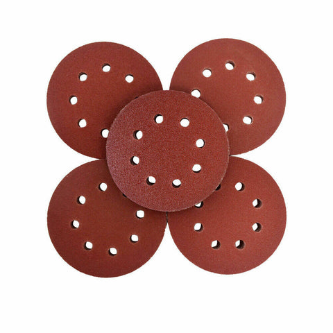 150pcs 125mm 5" Sanding Discs 60 80 100 120 240 Mixed Grit Orbital Sander Pads