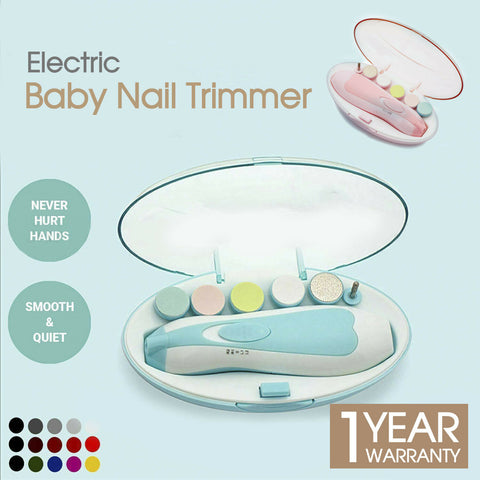 NEW Electric Baby Nail Trimmer Infant Newborn Safe Grinder Clipper Tools Set