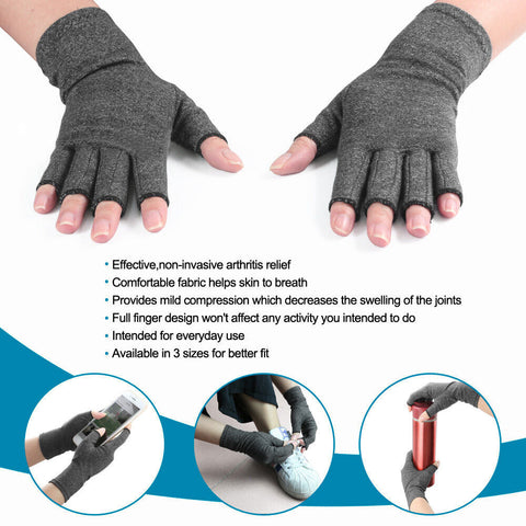 Compression Joint Finger Pain Arthritis Gloves Relief Hand Wrist Support Brace