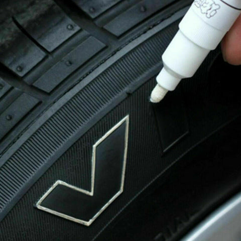 12x White Car Motorcycle Cool Tyre Tire Tread Paint Marking Pen Marker Waterproof