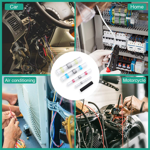 800x Solder Seal Sleeve Heat Shrink Butt Wire Connectors Terminals Waterproof AU