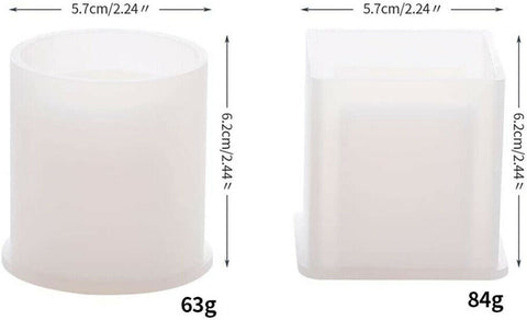 2PCS Silicone Mold Resin Craft Round & Square