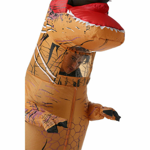 Inflatable Dinosaur Costume Adult Jurassic World Park Trex T-Rex Blow AU STOCK
