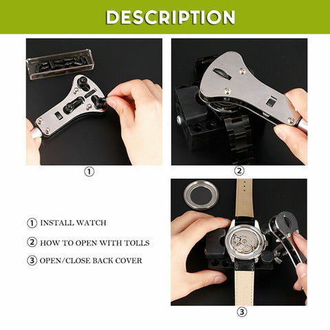 20 380 504 506pcs Watchmaker Watch Repair Tool Case Opener Remover Pin Bars