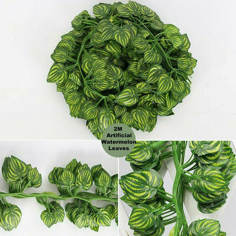 12PC 2M Artificial Ivy Vine Fake Foliage Flower Hanging Leaf Garland Plant Party