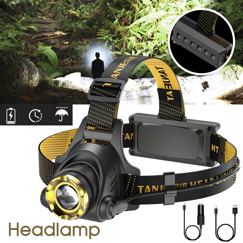 LED Headlamp USB Rechargeable Headlight Head Torch Lamp Flashlight AU
