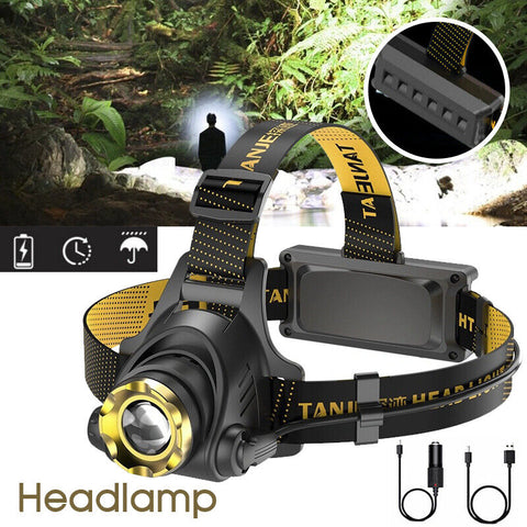 LED Headlamp USB Rechargeable Headlight Head Torch Lamp Flashlight AU