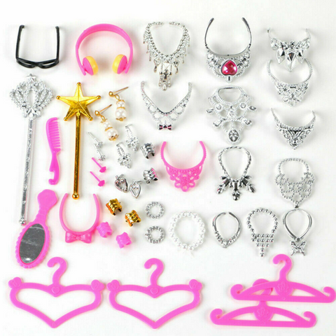 70/94pcs Barbie Doll Clothes Accessories Huge Lot Party Gown Outfits Girl Gift