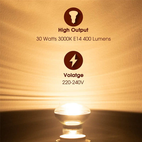 Replacement Lava Lamp E14 R39 30W Spotlight Screw Light Dimmable Globe Bulb