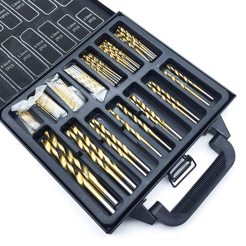 99PC METRIC TITANIUM DRILL BIT SET IN METAL CASE