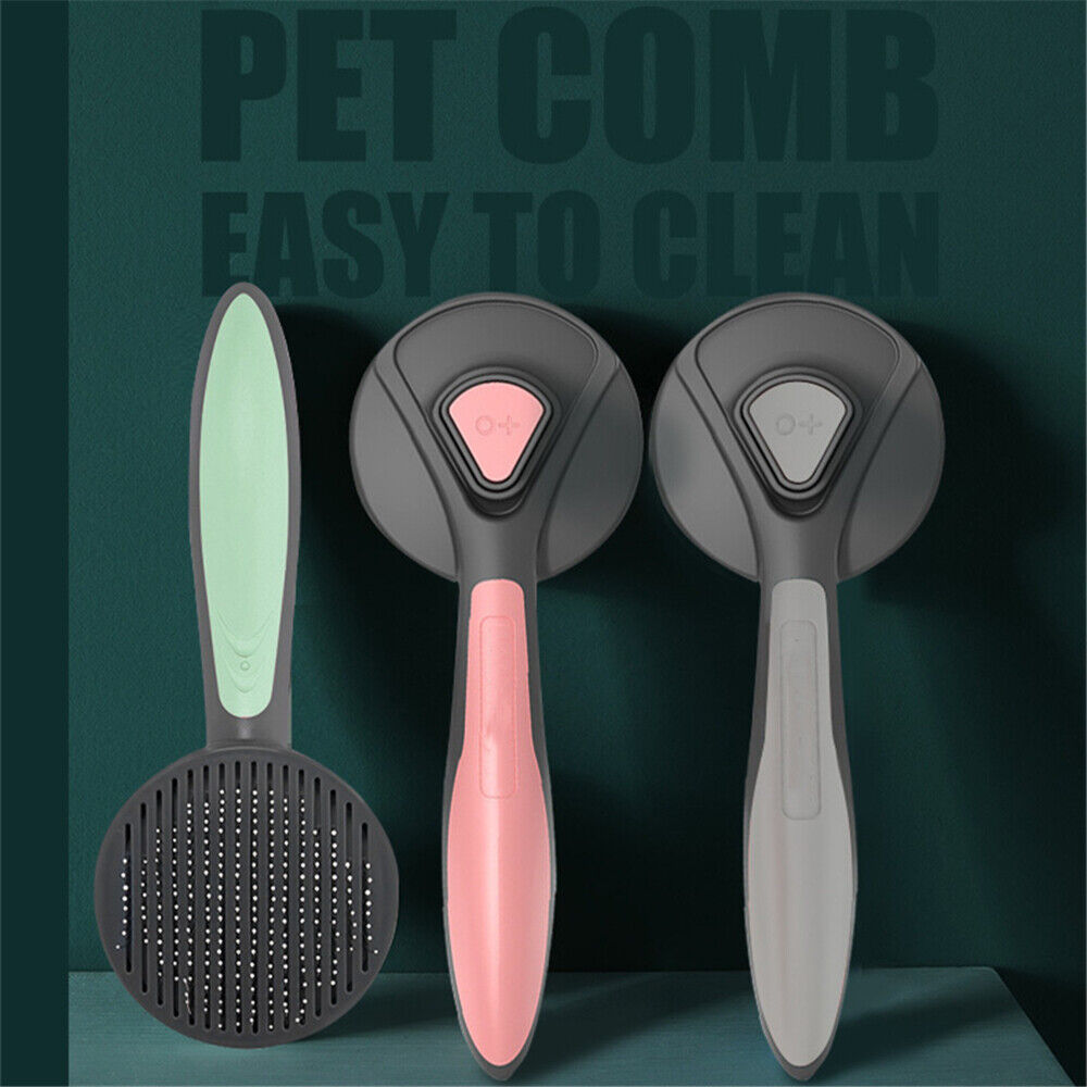 1x Pet Grooming Brush Self Cleaning Automatically Dog Cat Slicker Brush Remove