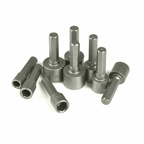 10x Power Nut Driver Drill Bit Set 4-13mm Steel Bit Set 1/4" hex shank AU STOCK