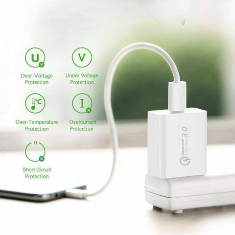 18W Qualcomm Quick Charge QC 3.0 Universal Super Fast USB Wall Charger AU Plug